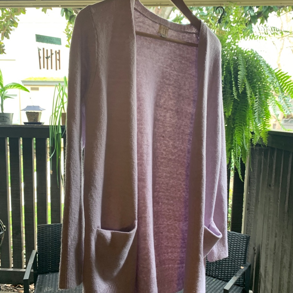 Lavender knit cardigan